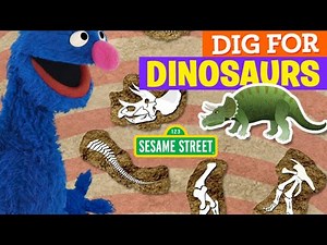 Sesame Street – Dig for Dinosaurs with Grover! | Fossil Dig Educational Adventure for Kids