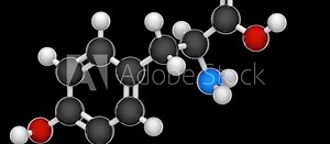 L-Tyrosine or tyrosine (symbol Tyr or Y) is an amino acid that is used by cells to synthesize proteins. Formula: C9H11NO3. 3D render. Seamless loop. RGB + Alpha (Transparent) channel.