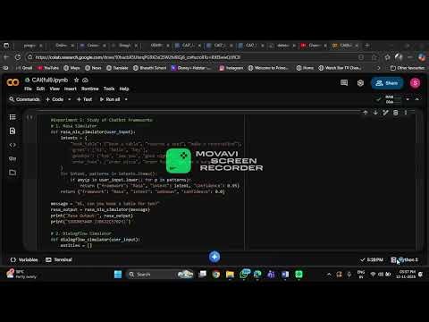 CAI5 - Study of Chatbot Frameworks