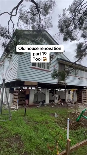 Old House Renovation Part 19: Back Into the Pool Area 🌊 Exciting progress is happening! 💙This week, we received a stunning delivery of Parisian blue limestone tiles for the pool area. The tilers came out to level the concrete and prep for tiling, and I can’t wait for you to see the results. I went with a natural stone that gives off such a gorgeous, timeless look, and chose a matte sealer to keep it neutral and understated. While we hit a bump with the rising material costs, which was super st