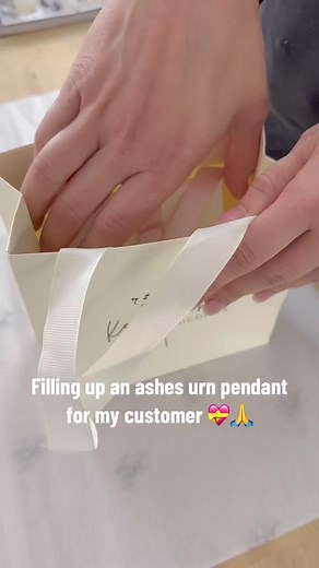 Filling up Ashes Urn Pendant: Memorial Jewellery Creations