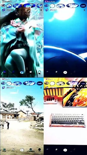 4 Screen Creative Wallpaper Design 🔥 | Aesthetic Editing Ideas | Mobile Screen Setup