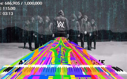 [黑乐谱]Alone - Alan Walker 1,000,000 Notes by 小小的Creeper 翻录