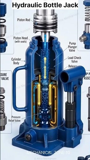 Hydraulic Bottle Jack | How It Works & Heavy Load Lifting Mechanism