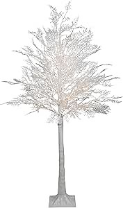 Northlight 5' LED Lighted White Lace Artificial Christmas Tree - Warm White Lights