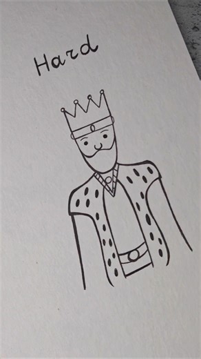 How to draw a king from easy to hard