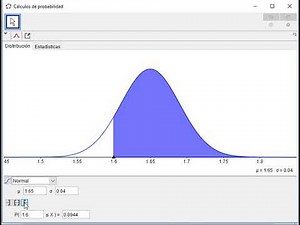 Uso de curva de distribución normal con Geogebra