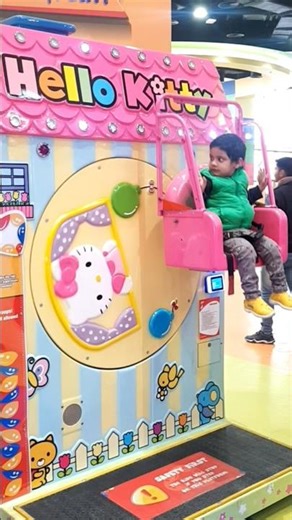 Kid on Hello Kitty Swing #cutebaby #viralvideo #baby #cute #games #playground