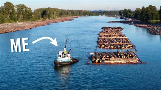 13K views · 77 reactions | DANGERS of being on a TUG BOAT as a log...