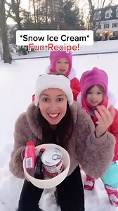 How to make snow cream for a fun winter treat 🍦❄️ #snow #winter #recipes | At Home With Shannon