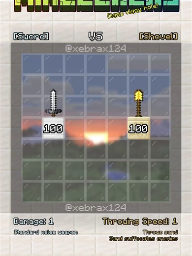 Sword vs Shovel #minecraft #explosion #satisfying #simulation #weaponball