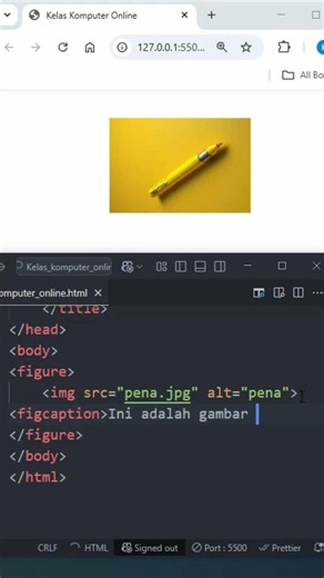 Cara Benar Menambah Keterangan Gambar di HTML Pakai Tag Figure & Figcaption #short