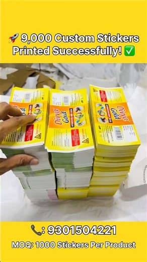 9000 Custom Stickers Printed | Premium Label Printing