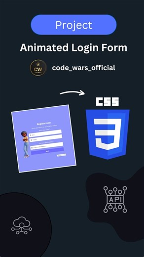 Code Wars on Instagram: "Animated Login Form 🕺🏻 . . . 🤩 Source Code Available in GitHub & Telegram Link in Bio 🔥 !! FOLLOW US TO LEARN CODING !! Follow for more @code_wars_official 💙 Tags Your Friends 😉 Don't forget Like ♥️ and share 💬 Save for future references 📖 ✅ Follow Us @code_wars_official to never miss content like this in the future 🚀 Hastags🏷️ : #navigation #hover #html #css #html5 css3 csstricks cssanimation learnhtml learncss csstips csstipoftheday webdeveloper ui ux uidesig