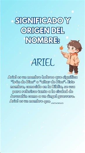 SIGNIFICADO CORTO DEL NOMBRE ARIEL
