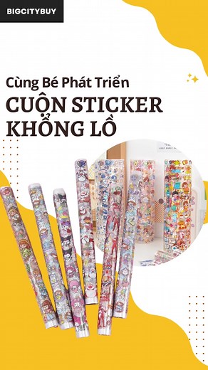 Cuộn sticker khổng lồ cute ❤ #bigcitybuy