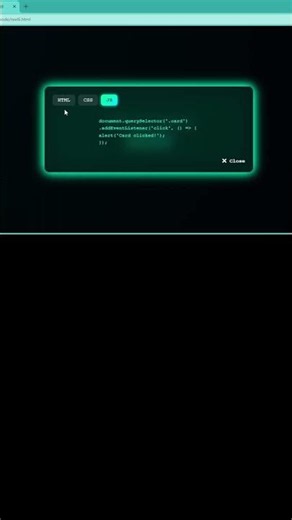 Neon Popup UI With HTML CSS JS (Interactive Snippet Modal)