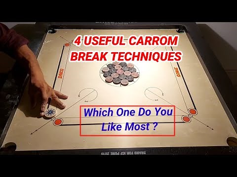 4 Useful Carrom Break Techniques | Carrom Board Trick Shots