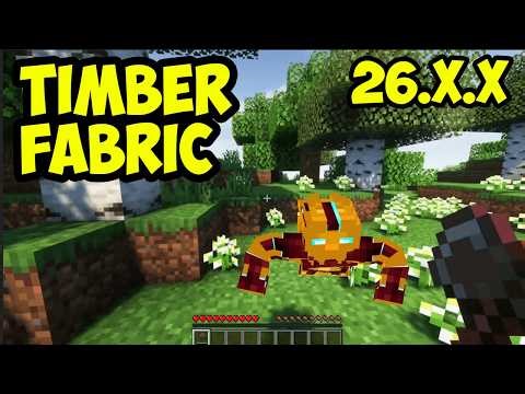 Minecraft 26.1.2 TIMBER MOD - how to use (Spotlight) (Fabric)