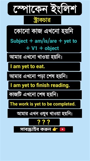Daily Use English Sentences,Bangla to English,English Sentences structures,#Shorts #SpokenEnglish