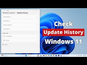 How To Check Windows Update History On Windows 11