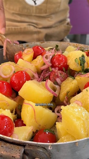 Francesco Mattana on Instagram: "Insalata Pantesca - Sicilian Potato Salad! 🥔 🇮🇹 Pantesca salad is a traditional recipe from the island of Pantelleria, which is located between Sicily and Tunisia. It’s a true celebration of Mediterranean flavours that is so easy to make but has so much flavour. Boiled potatoes, fresh tomatoes, pickled red onions, fresh basil and oregano, savoury olives, capers and a generous drizzle of good quality extra virgin olove oil make an incredibl