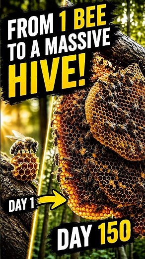 🐝 How Do Bees Build a Hive? | Beehive Timelapse