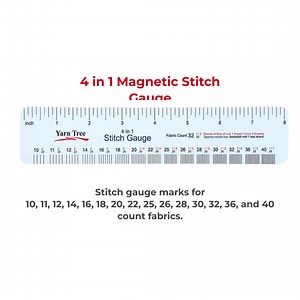 Stitch Gauge 4 in 1 Magnetic for Stitch Counts: 11, 14, 16, 18, 22, 25, 26, 28, 30, 32, 36, 40, Sewing Gauge Ruler, Sewing Notions - Etsy