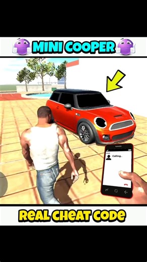 mini coper cheat code in Indian bikes driving 3d😱 #shorts
