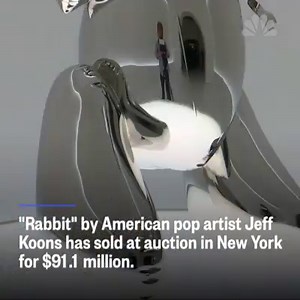 A 1986 "Rabbit" sculpture by American pop artist Jeff Koons sold for $91.1 million in New York on Wednesday, a record price for a work by a living artist, Christie's auction house said. | NBC News World