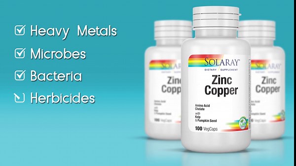 SOLARAY Zinc Copper Amino Acid Chelate - Immune Support Supplement w/Chelated Zinc 50mg - Bone, Skin, Heart Health and Thyroid Support - with Iodine from Kelp, 60-Day Guarantee, 100 Serv, 100 VegCaps