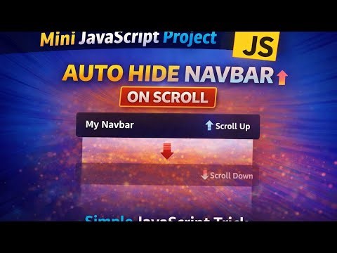 Auto Hide Navbar on Scroll Using javascript 🔥
