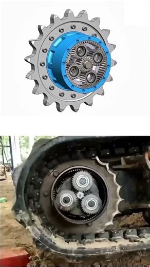 How Excavators Generate Insane Torque! 🔥 || This Hidden Gear System Powers Heavy Machines 🤯 #cad