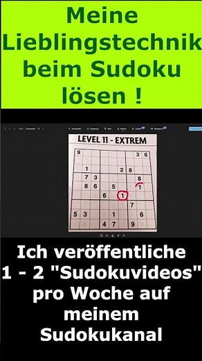 My favorite technique for solving Sudoku! It's very simple and good for beginners.