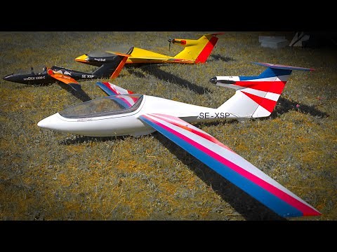 Day at the airfield, Rc glider Rc airplanes Rc towing Super Large scale RC planes World's BEST HOBBY