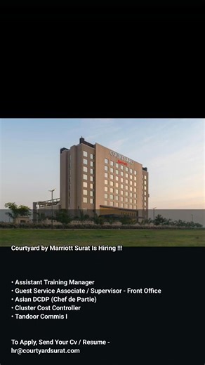 Courtyard by Marriott Surat #hoteljobs #realestate #hotelmanagment #luxuryhotel #jwhotel #wwe #hot