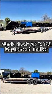Do you need an Equipment trailer? A 24 X 102 Equipment Hauler by Black Hawk Trailer 👉 430-340-0307