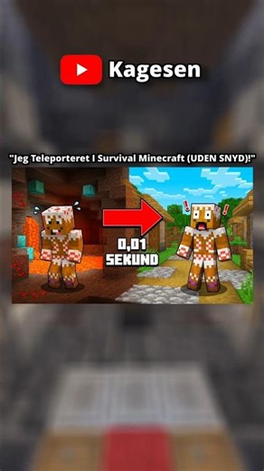 Jeg Teleporteret UDEN SNYD! #minecraft #danish #gaming #spil #dansk #minecraftbuilding #teleport