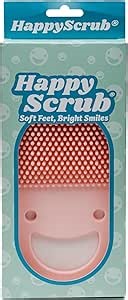 HappyScrub® Premium Shower Foot Scrubber: Cleans & Massages, Removes Dead Skin & Odor, Durable & Easy to Clean with Soft Silicone Bristles (Pink)