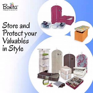 116K views · 14 reactions | Perfect Solution to store your valuables! Keep them protected and in Style! #bonita #organising #storage #dresscover #shoeorganiser #hangingorganiser #blanketcover #softstorage #shoebag #suitcover #makeuporganiser #ottoman Check https://www.bonitaindia.com/products/24/hot-deals Apply coupon code-ST25 to avail special discounts | Bonita | Facebook