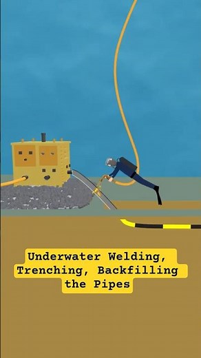 Underwater Welding, Trenching and Burying Ocean Pipes in Seabed