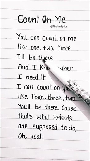Count on me song lyrics - Bruno Mars #countonme #brunomars #lyrics
