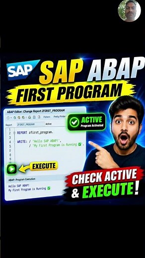 SAP ABAP First Program Tutorial | Check, Activate & Execute in 5 Minutes ⚡ Beginner Guide #abap