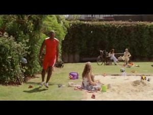 Specsavers advert - Long Jump into kiddies sandpit