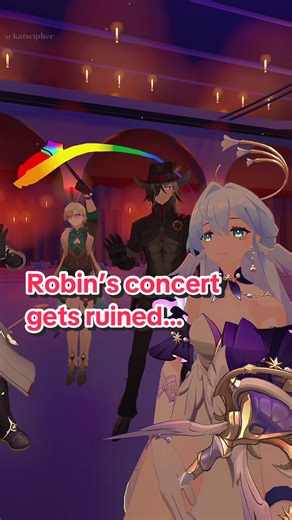 These random strangers keep ruining Robin’s shows smh /j - #hoyocreators #hsr #starrail #robin #boothill