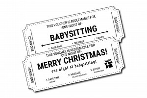 Babysitting Voucher Template, Date Night Coupon (digital) - Etsy
