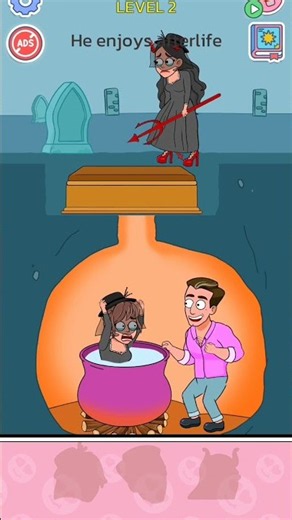 Happy ending game l level 2 complete l mobile game l adiinfovlog #funny #funnycute #funniestvideo
