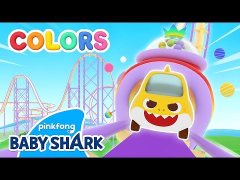 🌈Baby Shark’s Colorful Roller Coaster | Baby Shark Toy Car | 3D Car Songs | Baby Shark Official