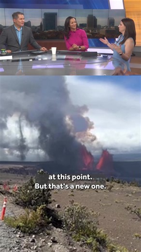 23K views · 269 reactions | A 'volnado' was spotted spinning behind Kilauea volcano's 1,000-foot-tall eruption on Hawaii. : https://www.kcra.com/article/hawaii-volnado-kilauea-volcano/69383794 | KCRA 3 | Facebook