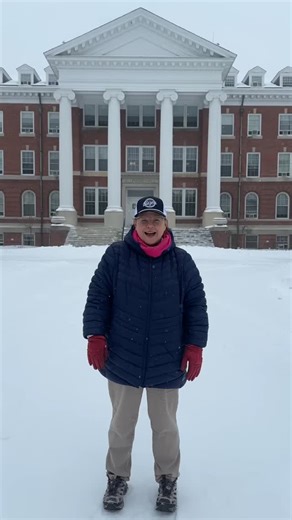 A special snow day update from President Ricker ❄️ Remember: stay up to date on campus status at hood.ws/campus-status. Stay safe Hood family! | Hood College